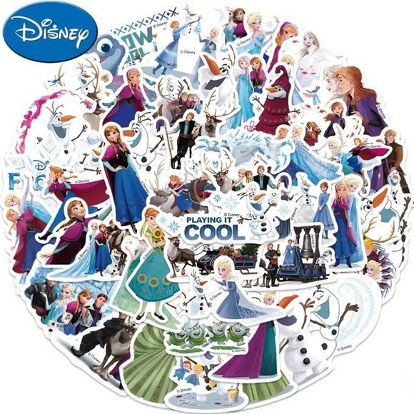 DISNEY Frozen Anna & Elsa Large Stickers (25 pc) NEW IN PACKAGE &‎ SUPER CUTE! - Picture 1 of 4